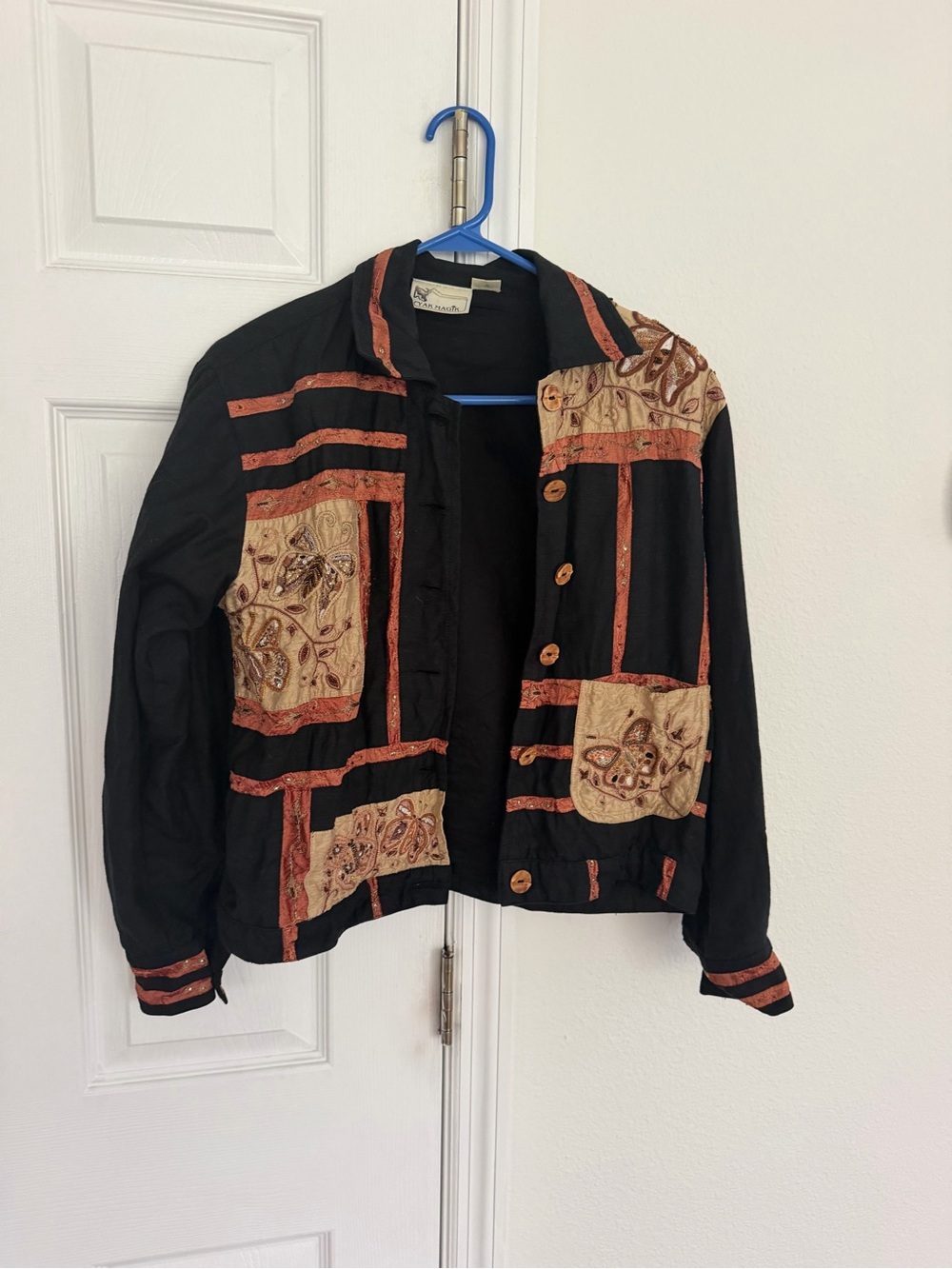Vintage Yak Magik Patchwork Nepal Art to Wear Jacket S